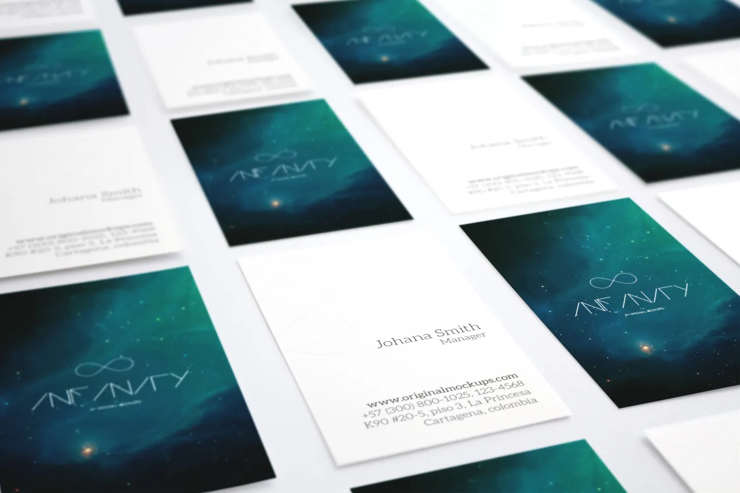 企业名片双面设计效果图样机1 Business Card Mockup 1