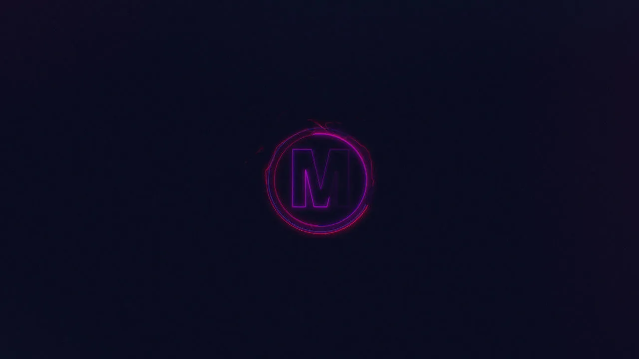 高压霓虹灯徽标像素设计精选AE模板