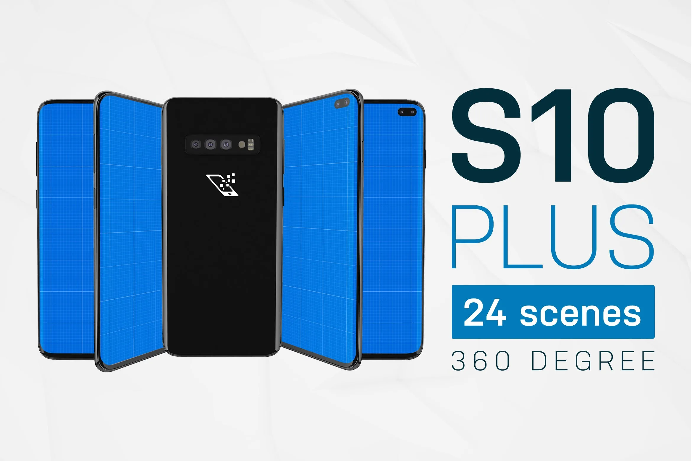 三星智能手机S10移动应用UI设计预览样机 S10 Kit MockUp