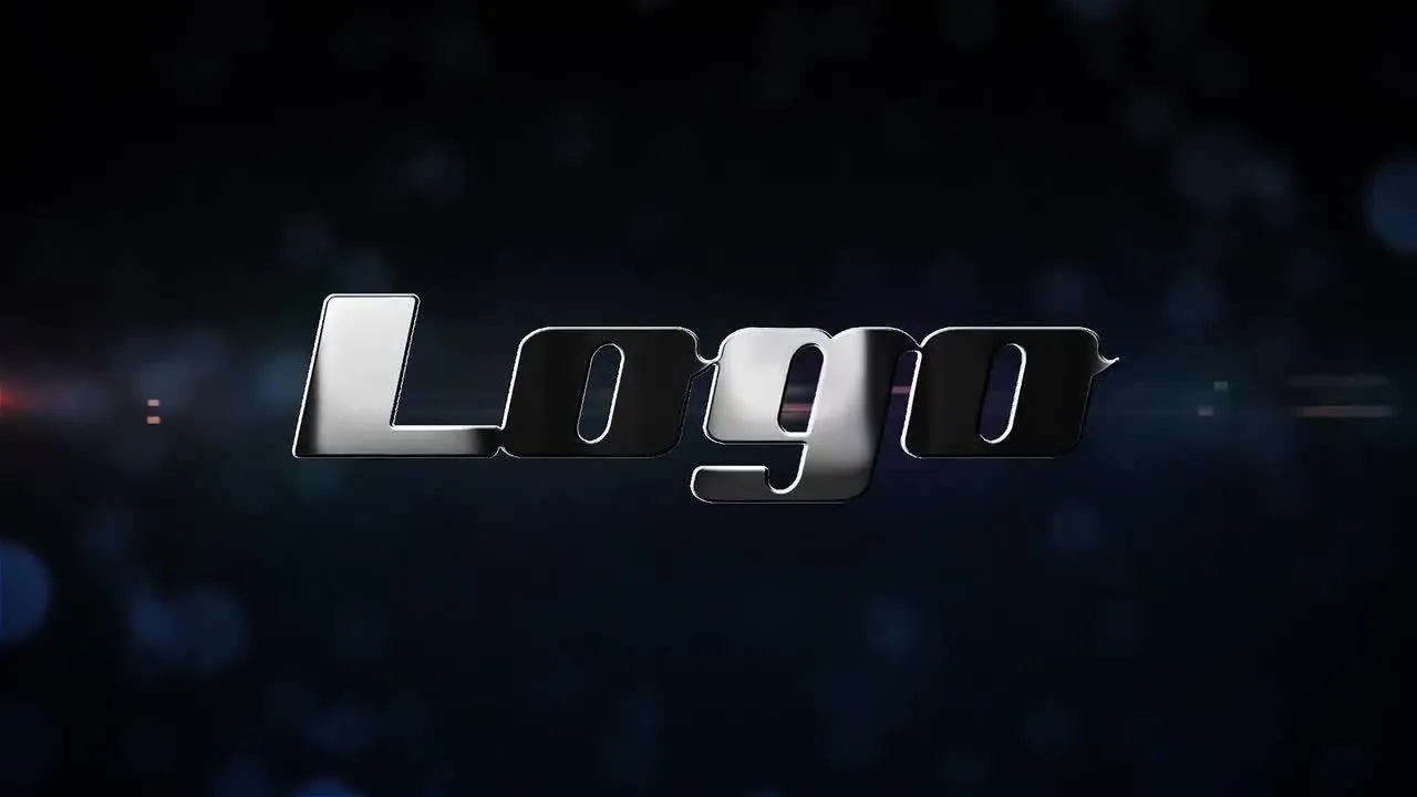 电影金属徽标显示像素设计精选AE模板