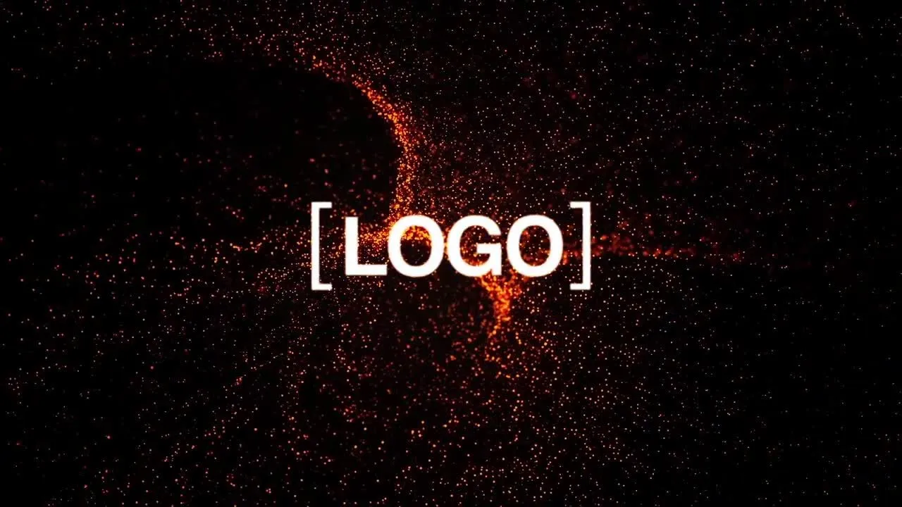 动画发光粒子华丽地徽标展示像素设计精选AE模板