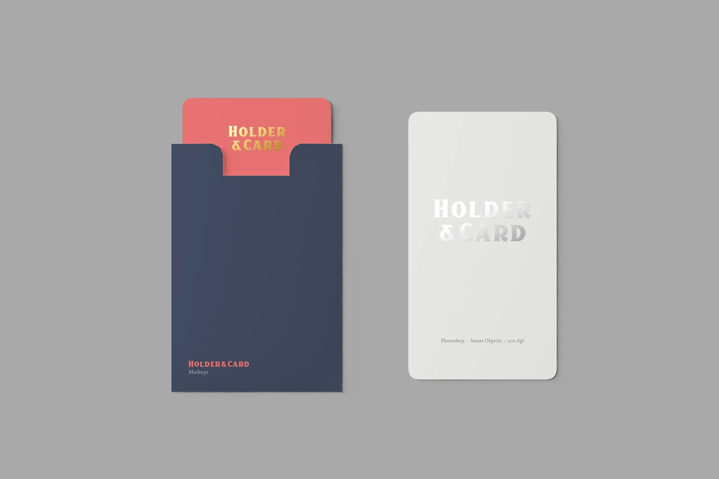 卡片amp;卡套设计效果图像素设计精选 Holder and Card Mockups