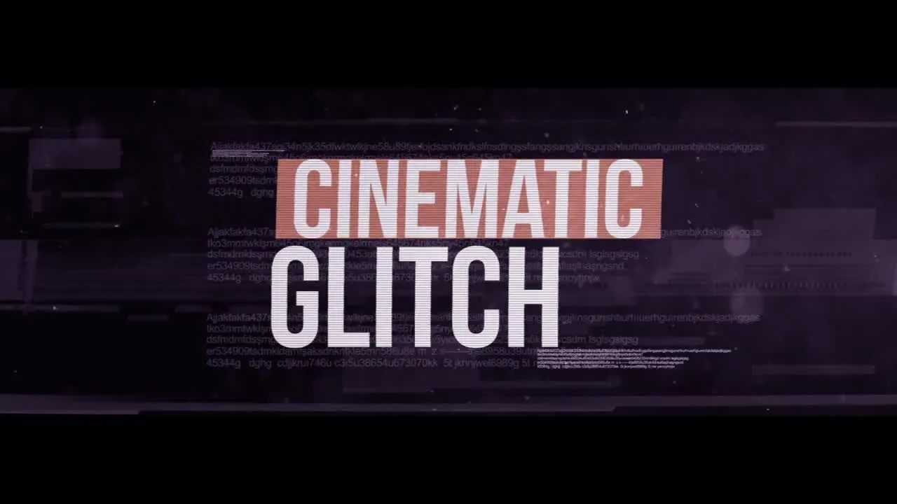 具有动态故障设计和动画的像素设计精选AE模板