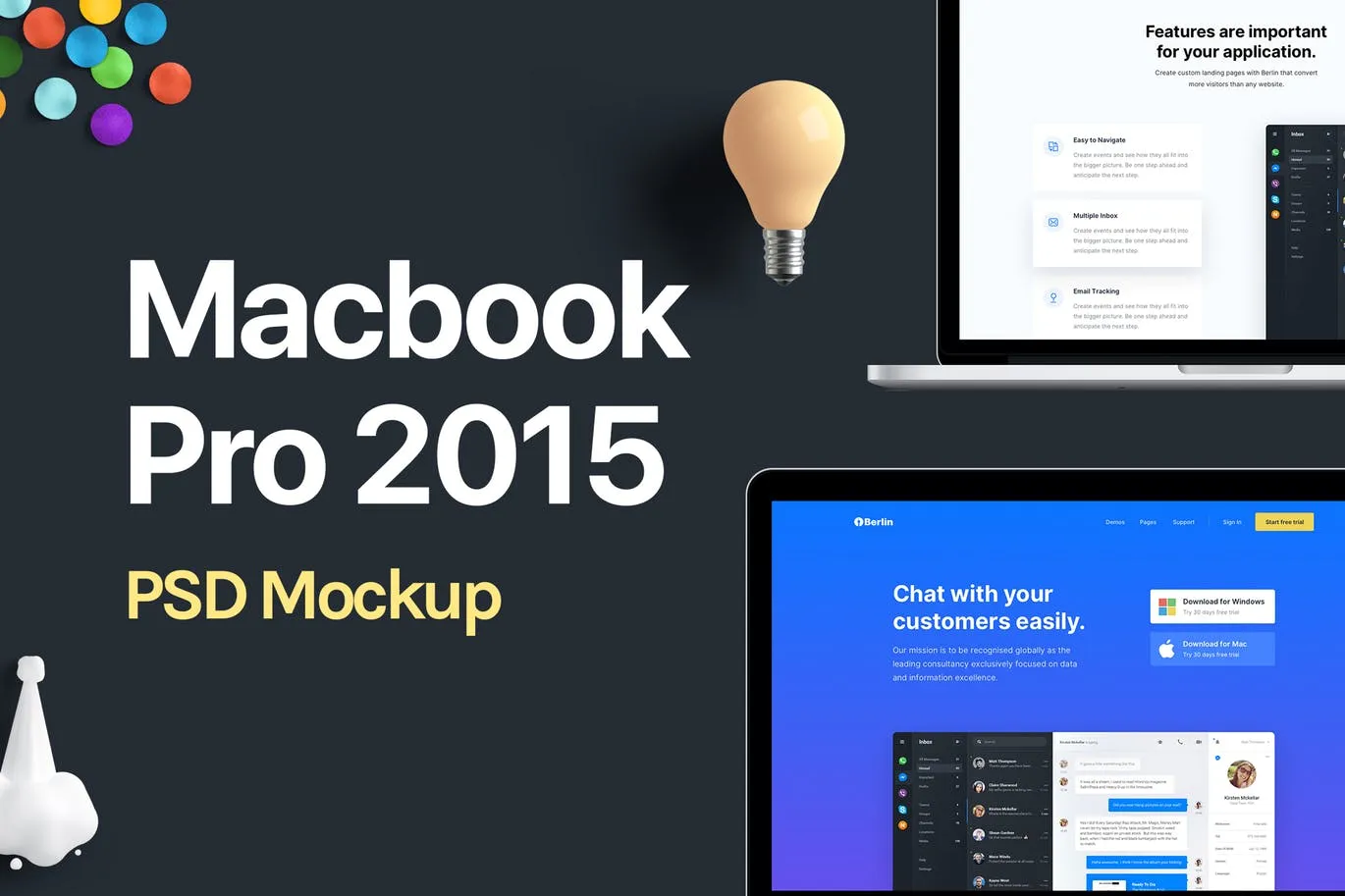 Apple MacBook Pro笔记本电脑屏幕演示样机模板 Apple Macbook Pro Mockup