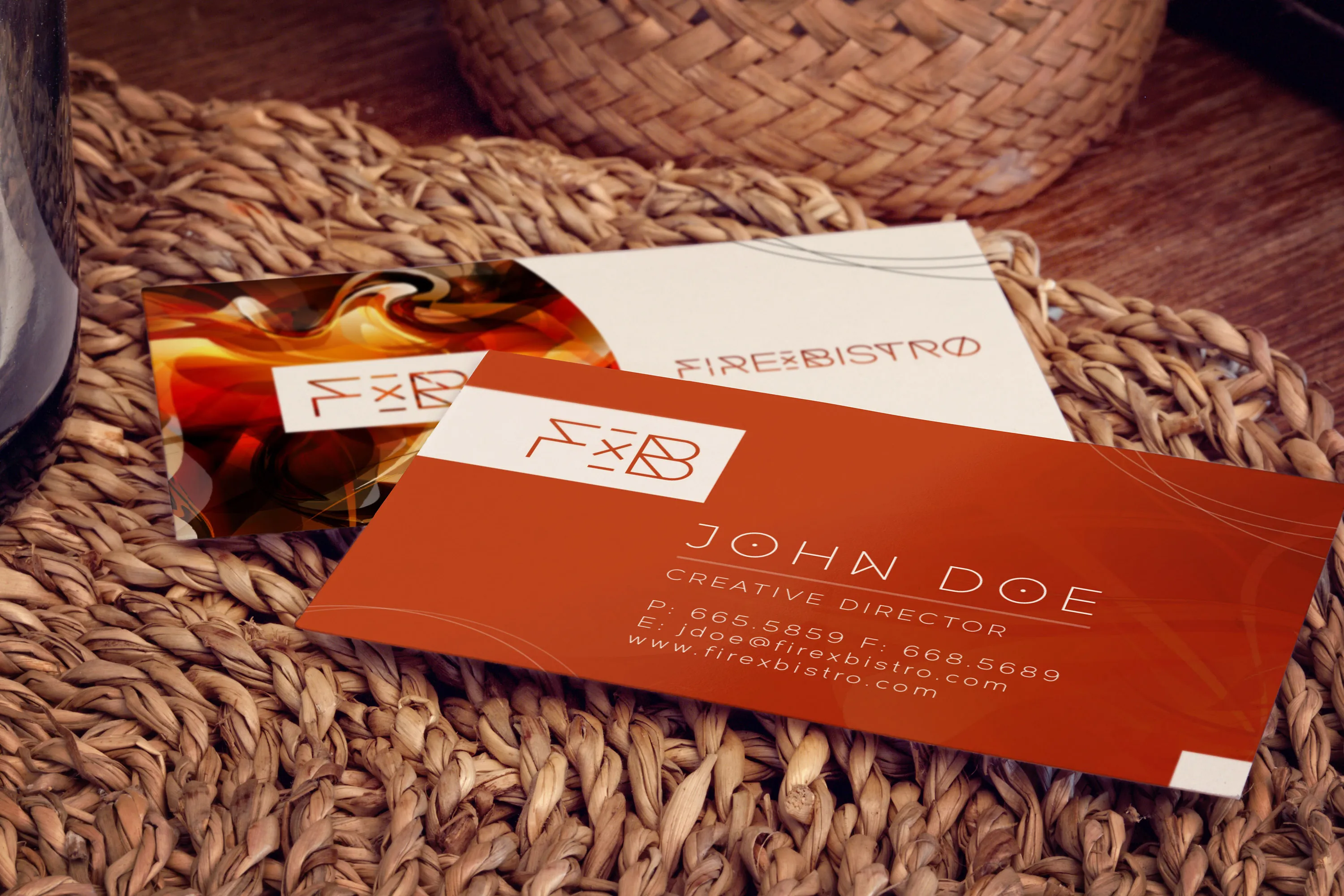 企业名片双面设计样机模板02 Business Cards Mockup 02