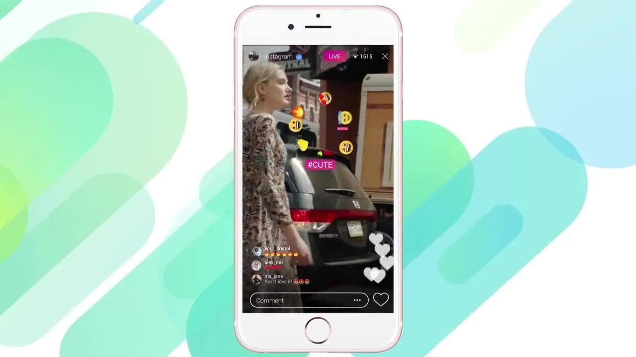 Instagram直播开场动画像素设计精选AE模板