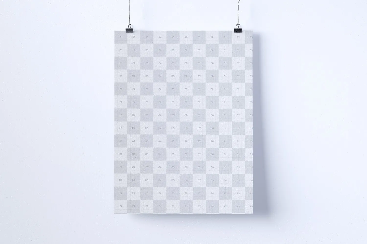 3:4比例艺术作品展示画框样机像素设计精选模板 3:4 Portrait hanging poster mockup