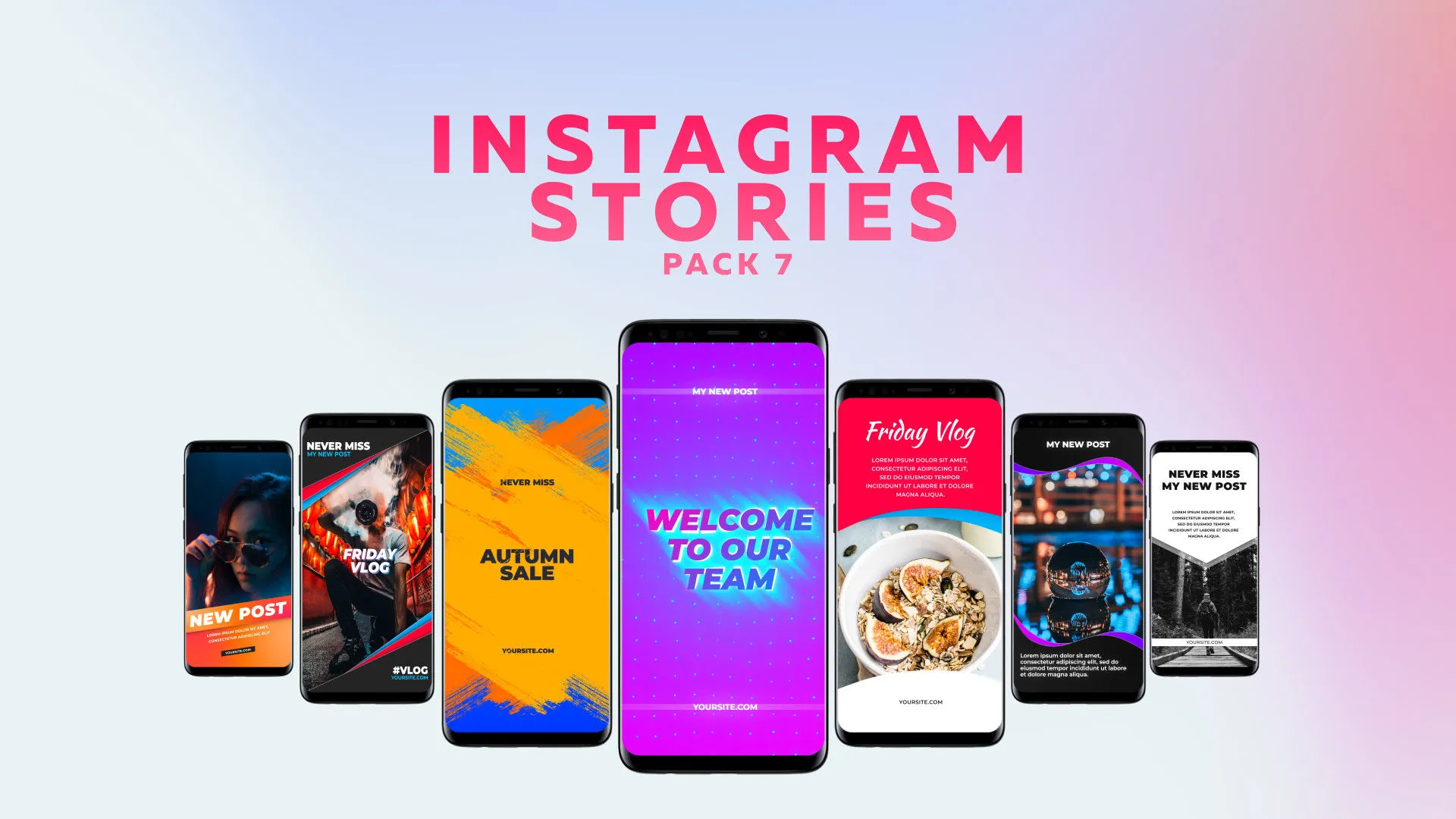 旅行Instagram故事像素设计精选AE模板