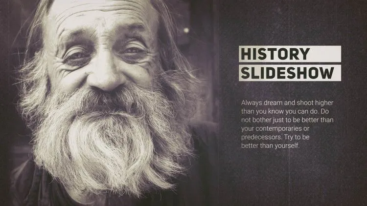 历史幻灯片效果优雅动画像素设计精选AE模板