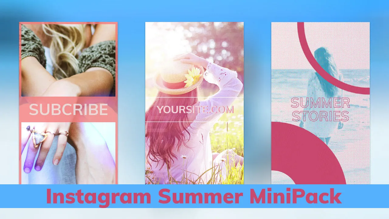 5个时尚明亮创意的Instagram故事像素设计精选AE模板