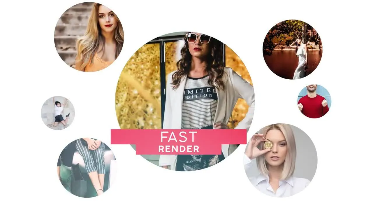 动态多帧动画拼贴图像马赛克幻灯片像素设计精选AE模板