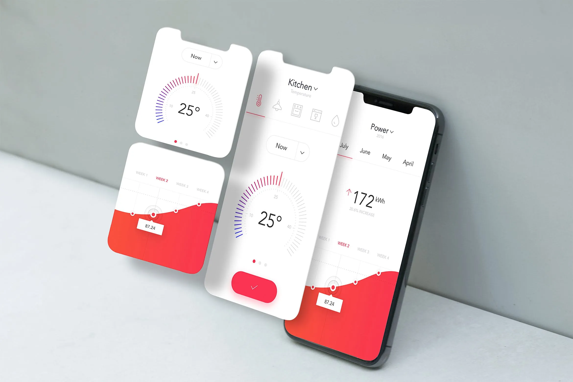 手机APP应用UI设计效果图像素设计精选样机 Mobile App Mockup