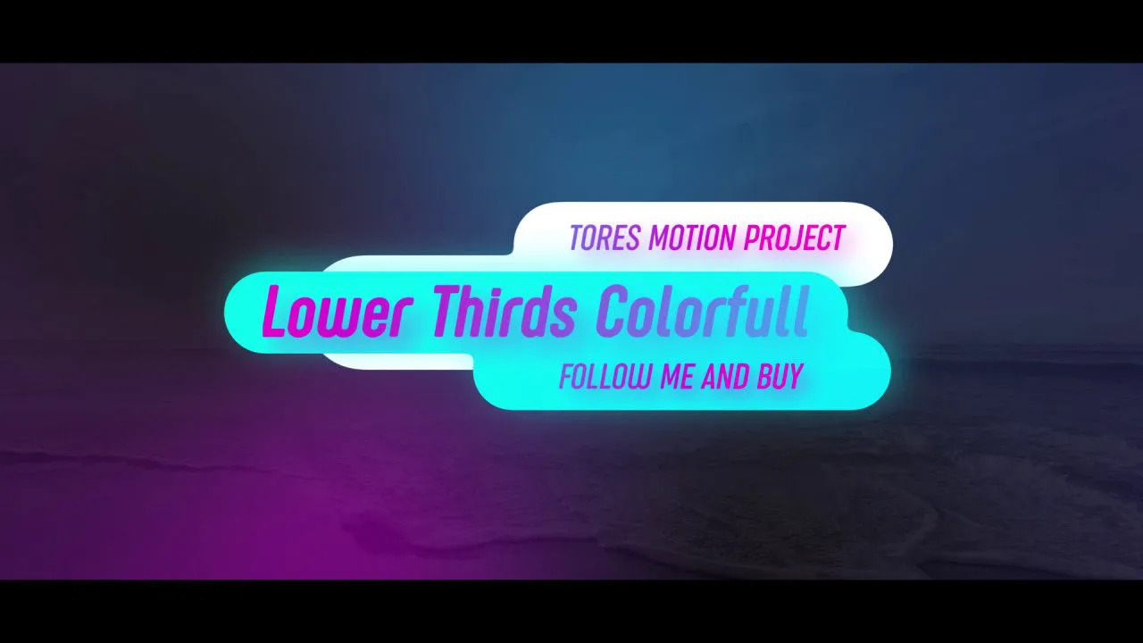 下三分之一彩色标题文本动画像素设计精选AE模板