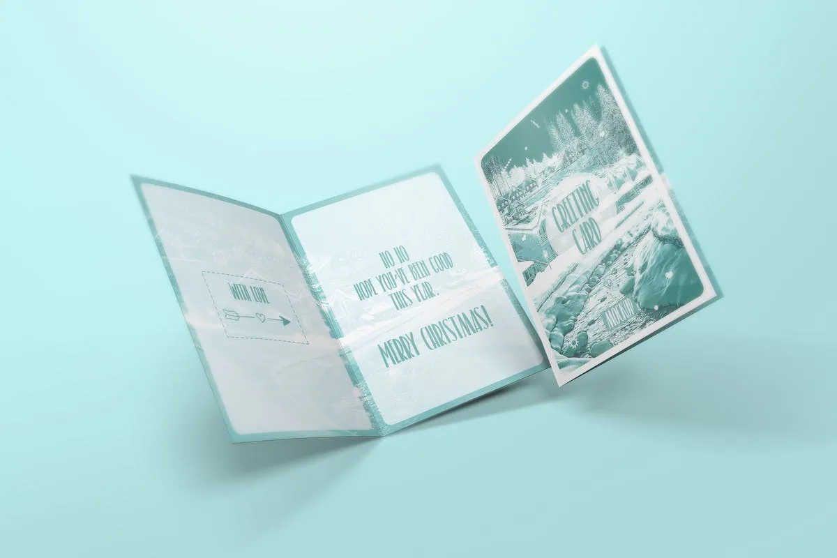 庆典节日贺卡/邀请函/明信片样机模板 Greeting Card / Invitation Mockups