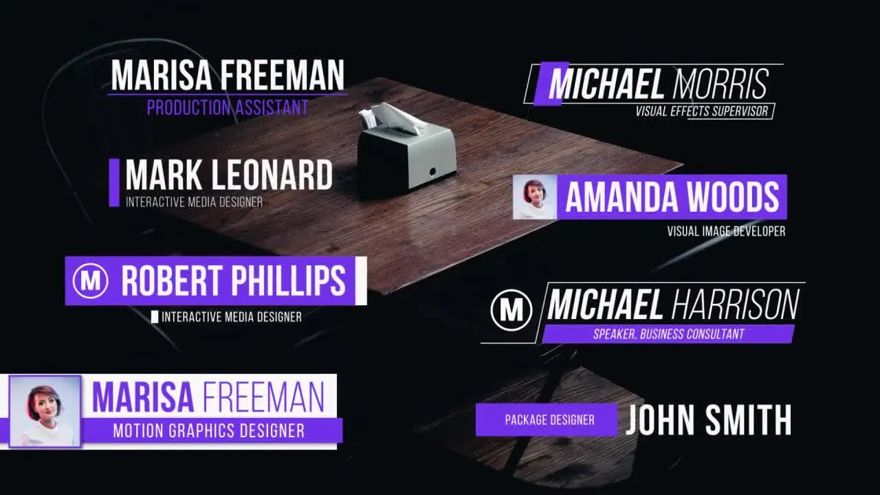 9个简单时尚新颖的下三分之一标题动画像素设计精选AE模板