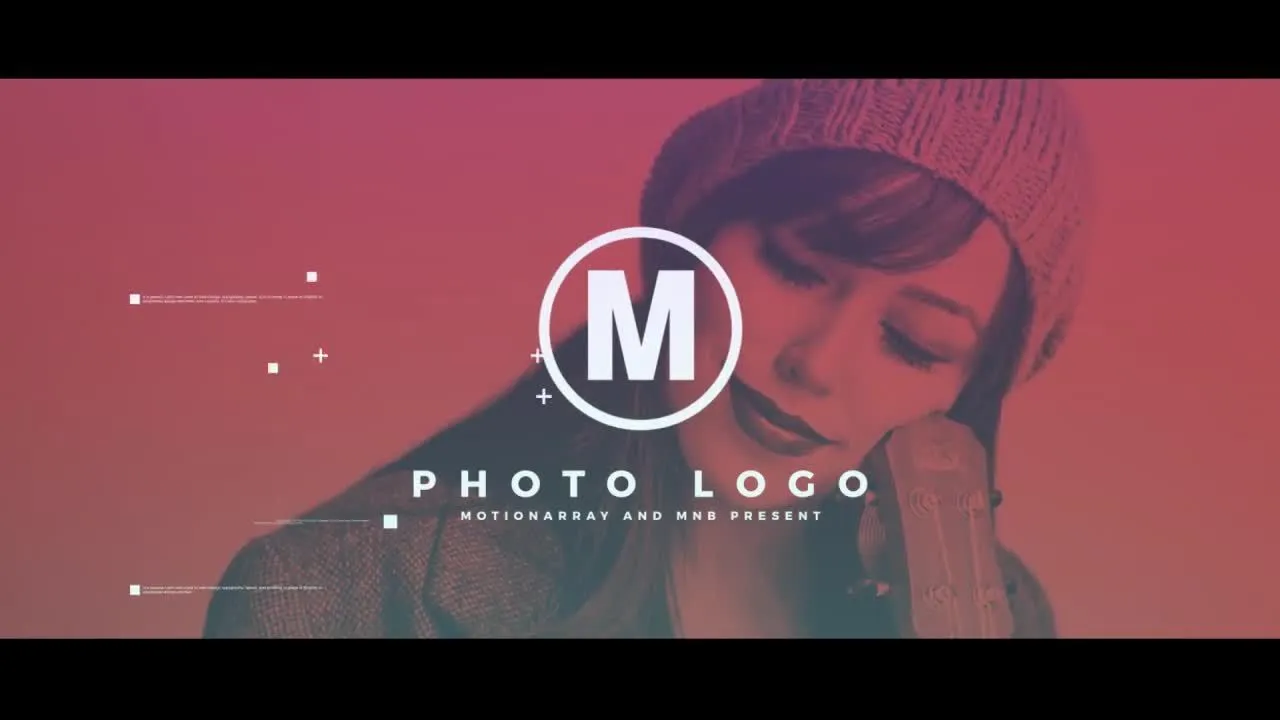 运动照片徽标显示像素设计精选AE模板