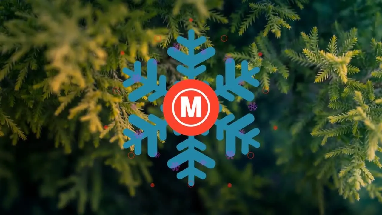 最小圣诞节标志像素设计精选AE模板