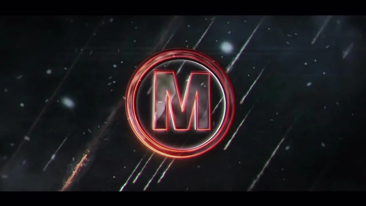 充满能量的流星电影Logo标志像素设计精选AE模板