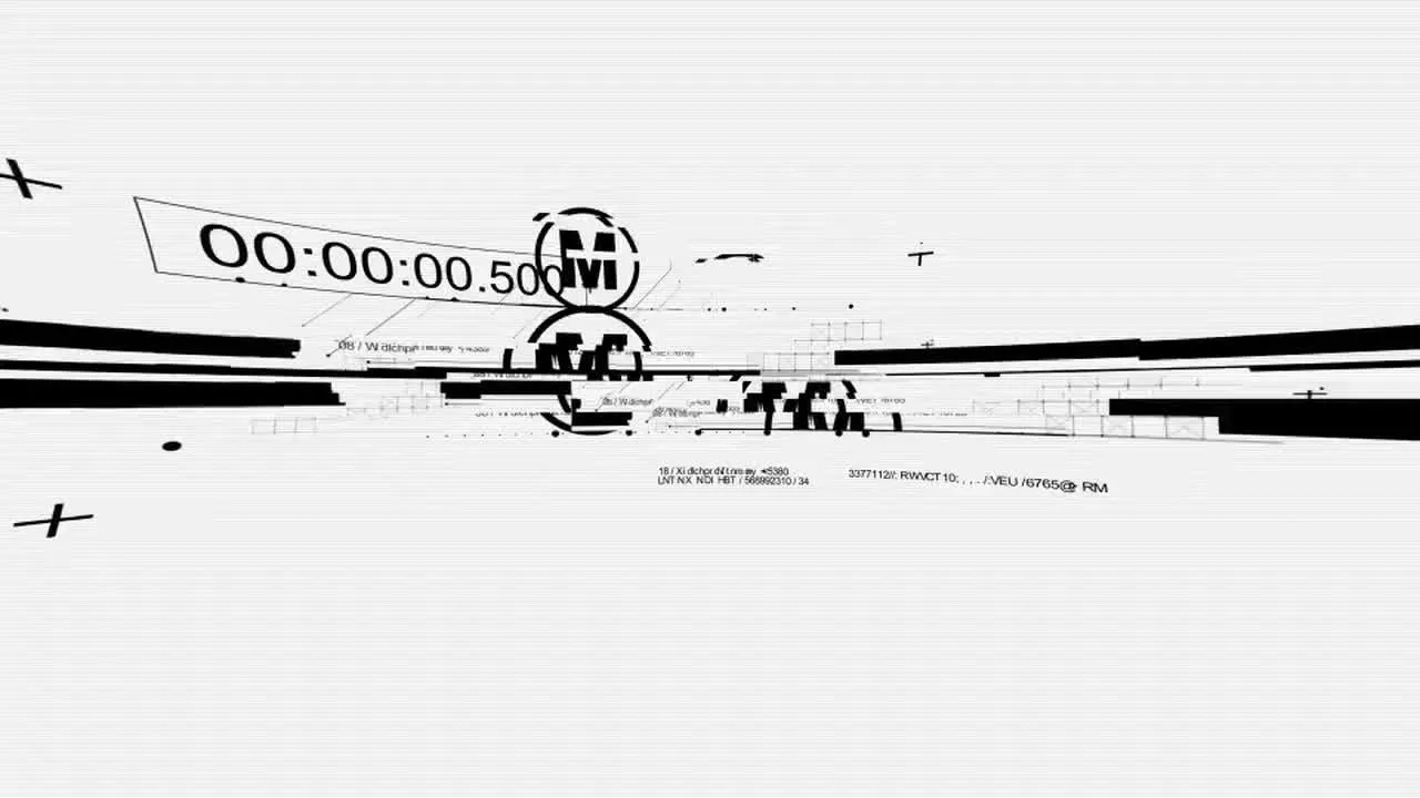 闪烁和扭曲的效果毛刺徽标像素设计精选AE模板