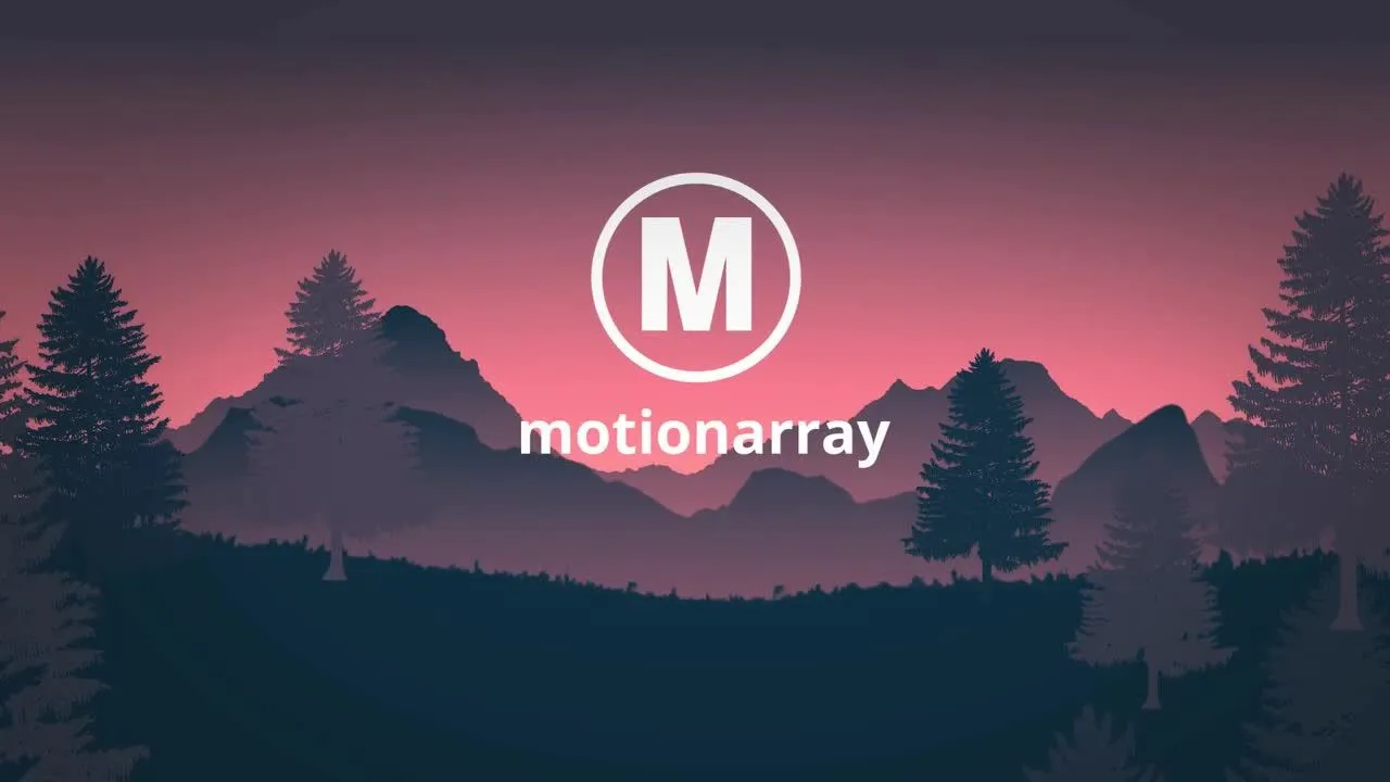 动态山景Logo展示像素设计精选AE模板