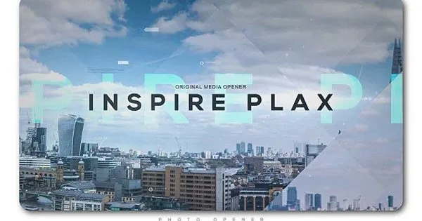 未来视差照片电影开场特效像素设计精选AE模板 Inspire Parallax Photo Opener