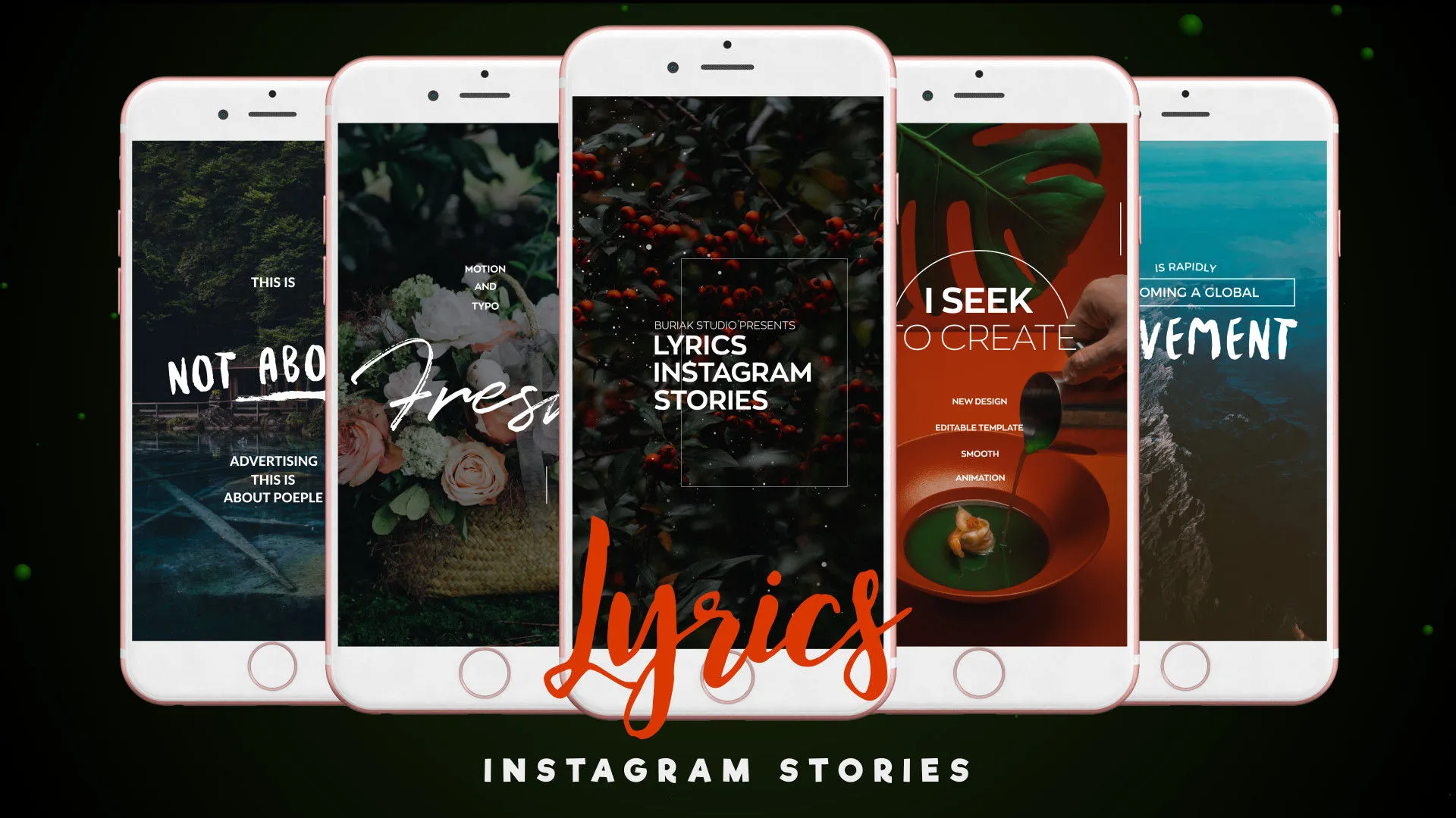 10个创意设计和动态动画歌词像素设计精选AE模板