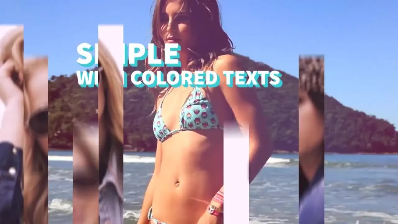 流畅经典的百叶窗标志揭示片头像素设计精选AE模板