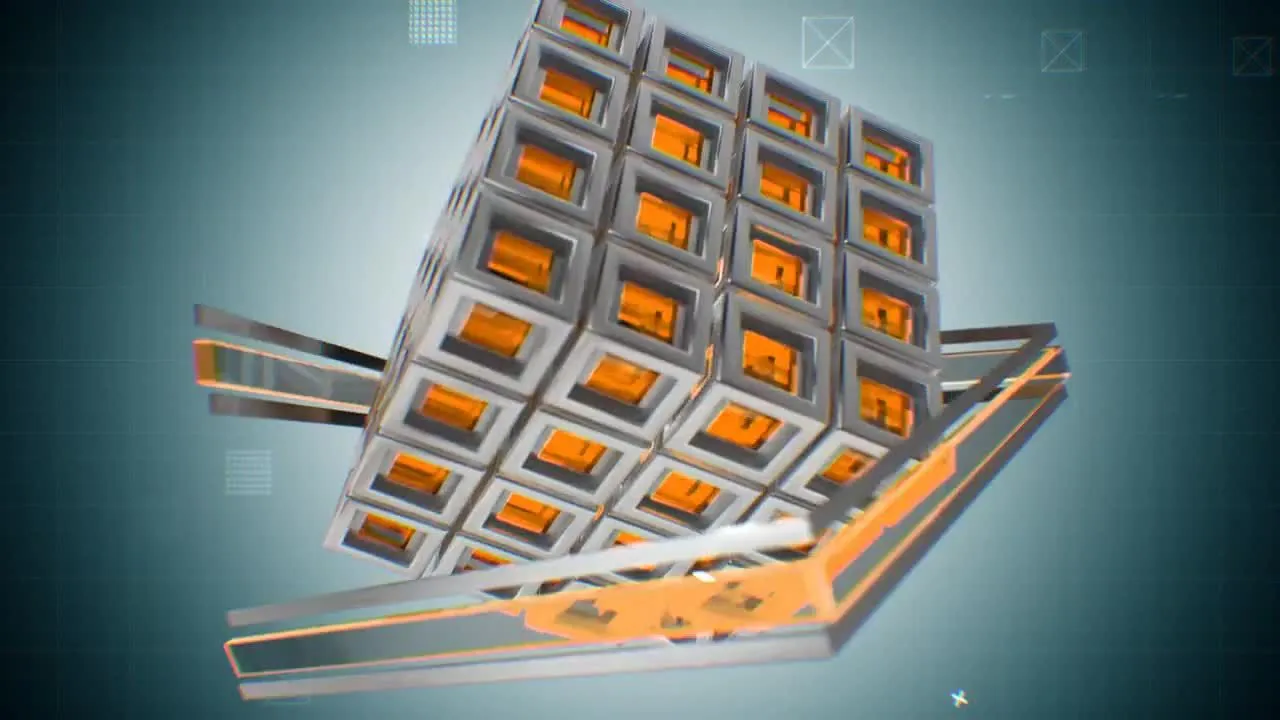 立方体徽标像素设计精选AE模板