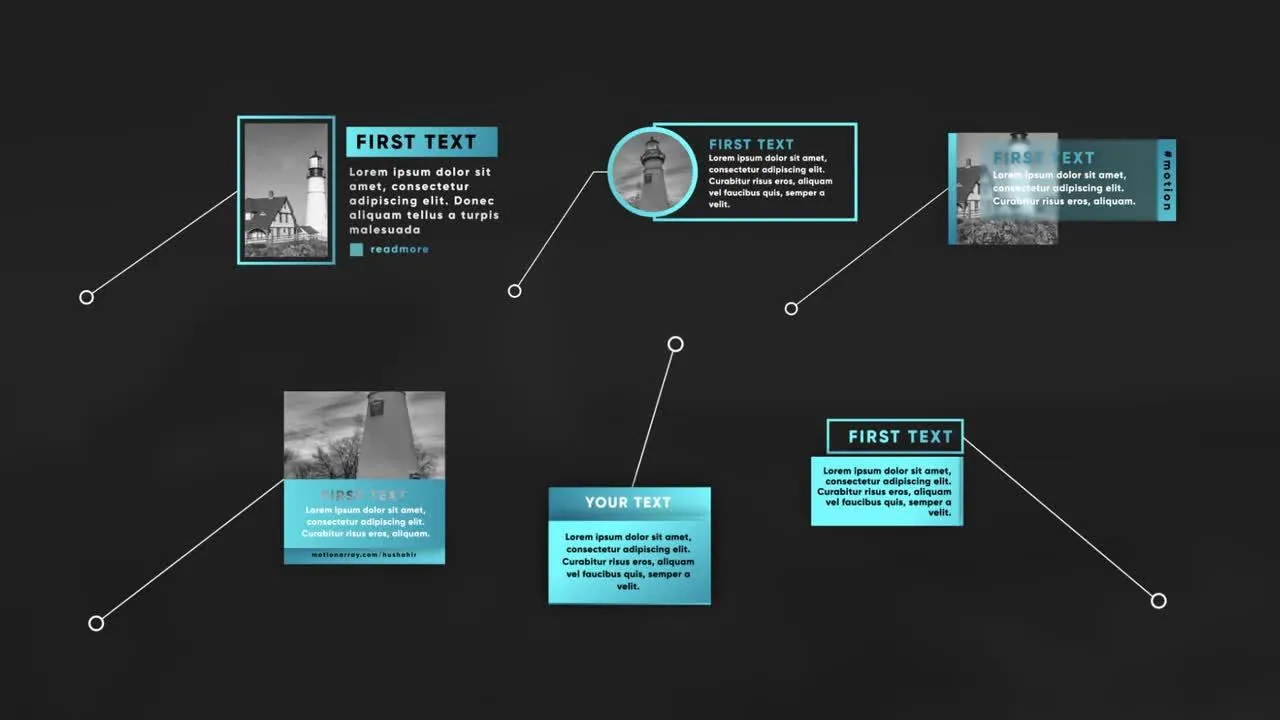 6个平滑大标注标题像素设计精选AE模板