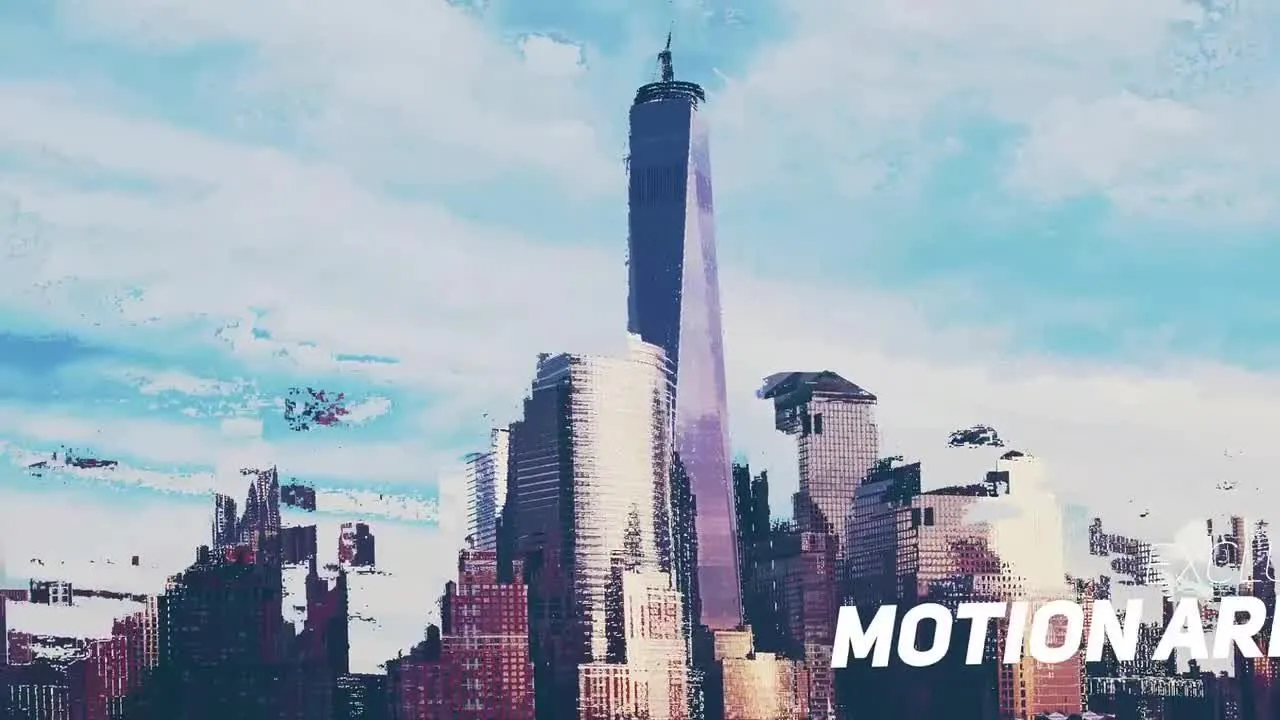 视差幻灯片开启者像素设计精选AE模板