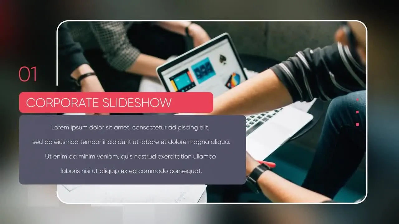 简洁的最小企业幻灯片文本动画像素设计精选AE模板