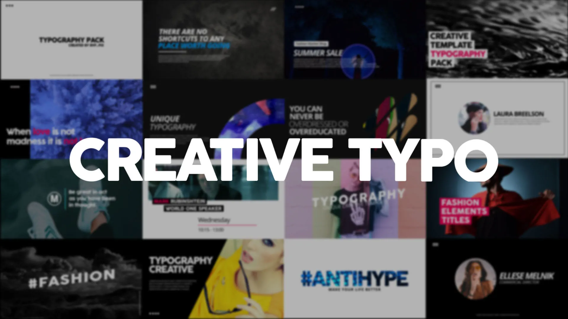 16组整洁创意动态标题字幕特效像素设计精选AE模板