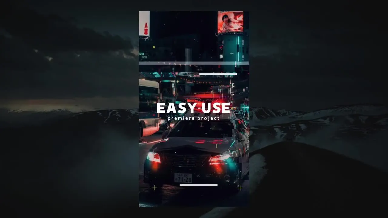 城市移动介绍动态像素设计精选AE模板