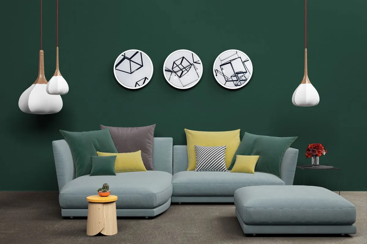 客厅装修室内设计场景样机模板 Mockup Interior Scene Creator#8211; MK2