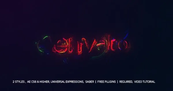 闪电失真电子故障特效logo演示像素设计精选AE模板 Electric Glitch Logo