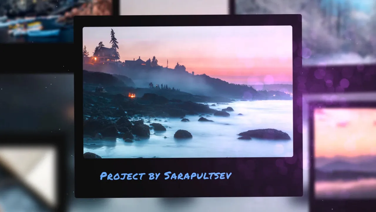 旅游照片视频切换转场特效动画像素设计精选AE模板