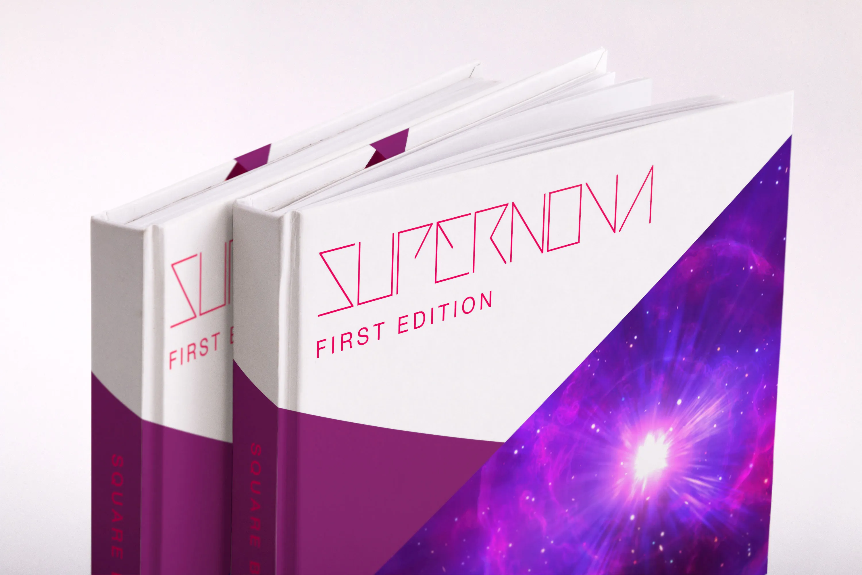 精装图书封面版式设计图PSD样机模板04 Hardcover Small Square Book PSD Mockup 04