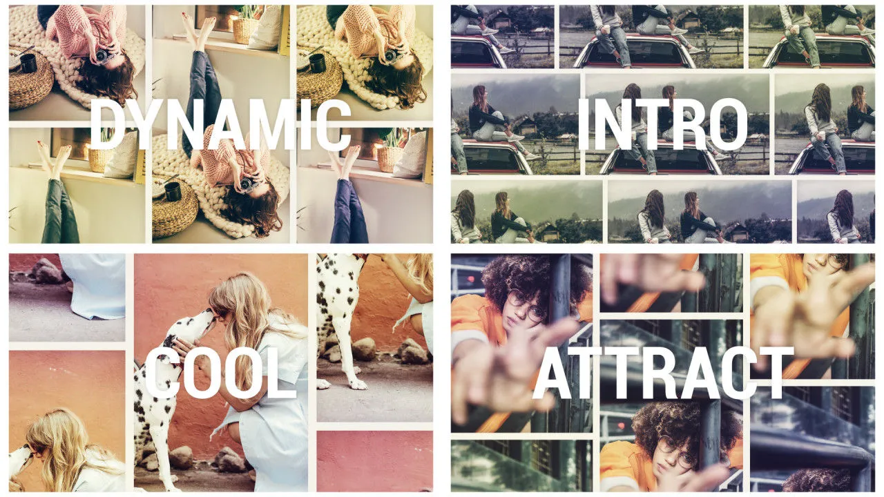 动态照片简介像素设计精选AE模板