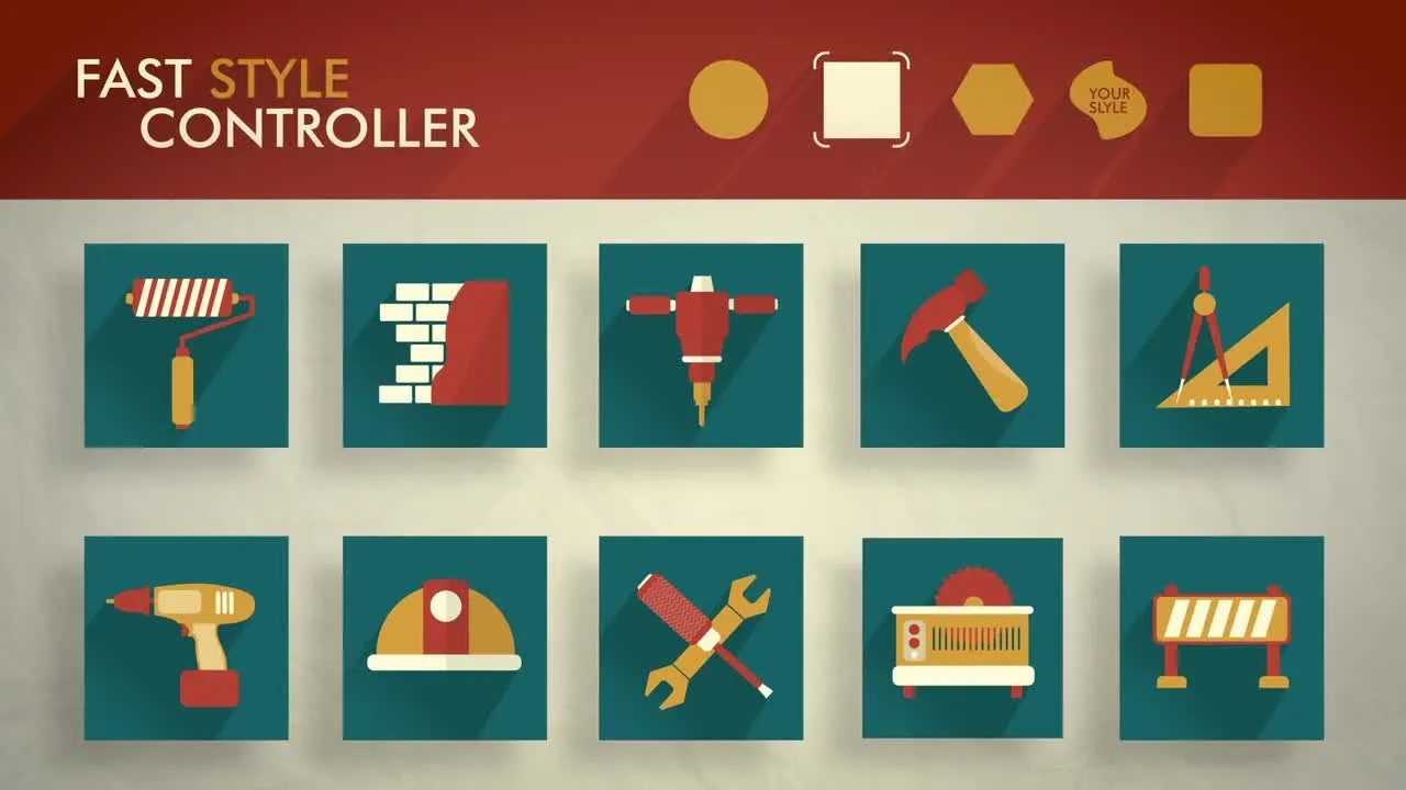 100个超级易用的矢量动画图标像素设计精选AE模板