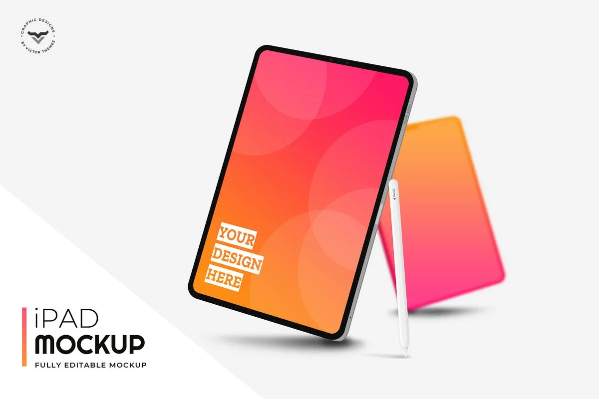 iPad苹果平板电脑移动UI设计样机 iPad Mockups