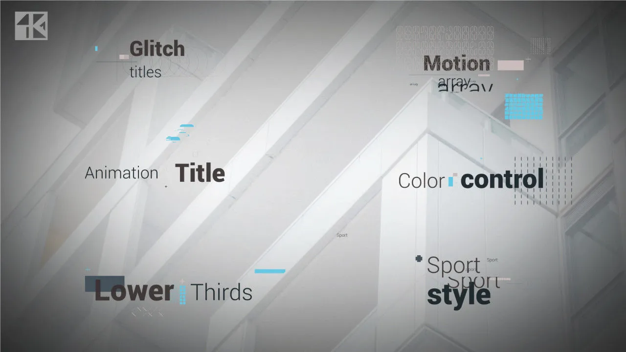 电视节目小故障4K标题像素设计精选AE模板