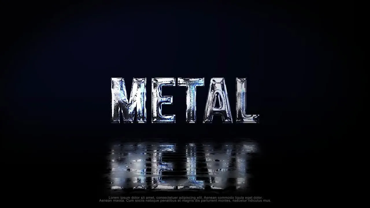金属徽标像素设计精选AE模板Metal Logo