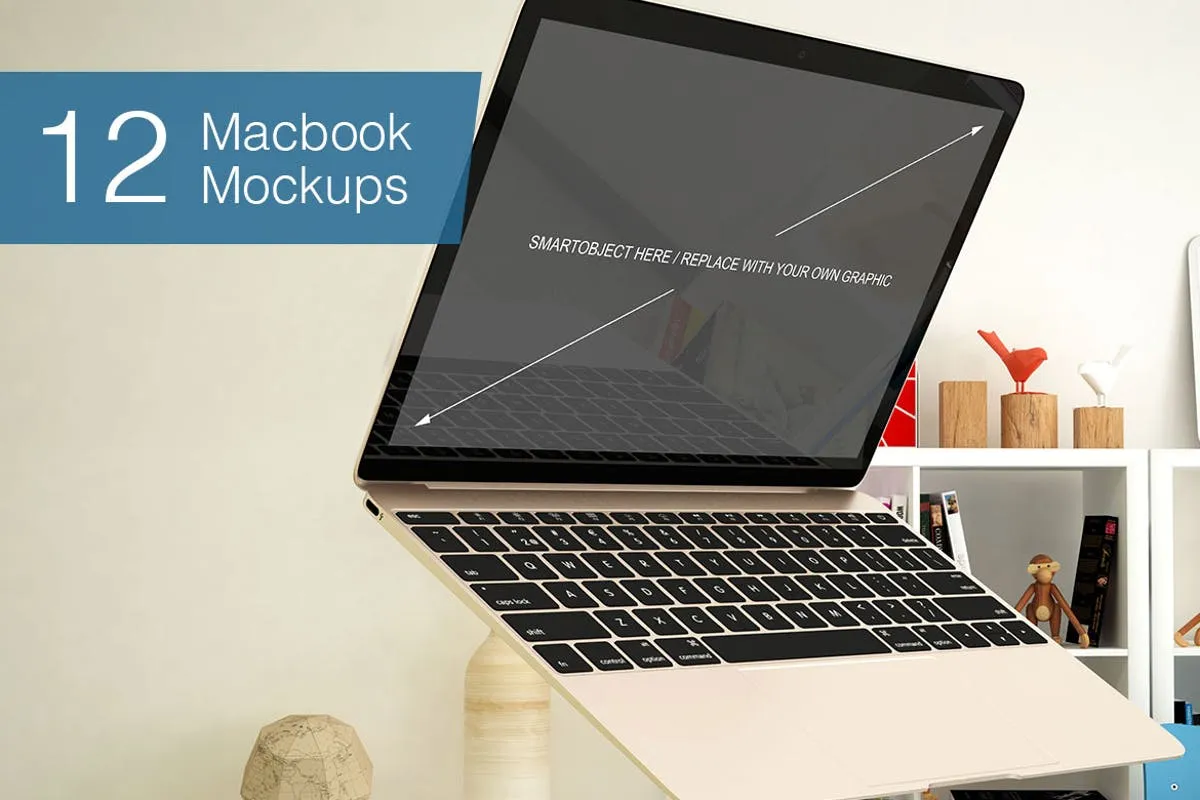 12款Macbook笔记本电脑设备样机 Laptop Mockup#8211; 12 Poses