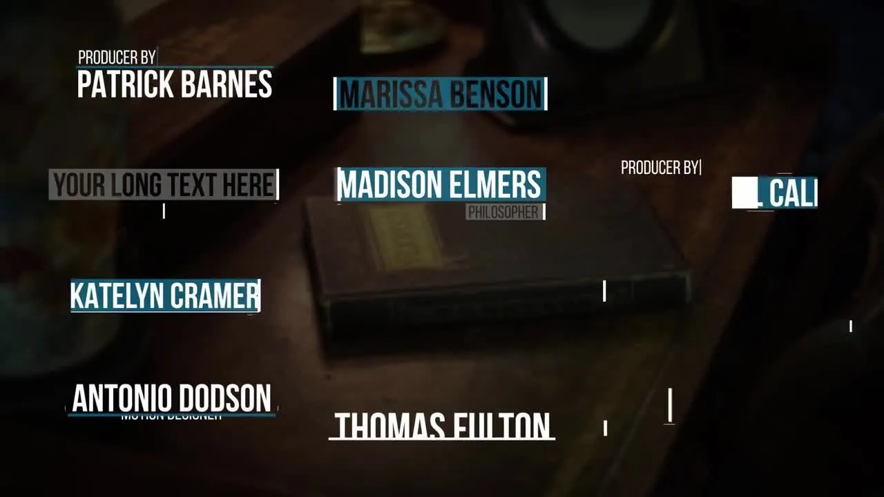 12个下三分之一企业全屏标题像素设计精选AE模板