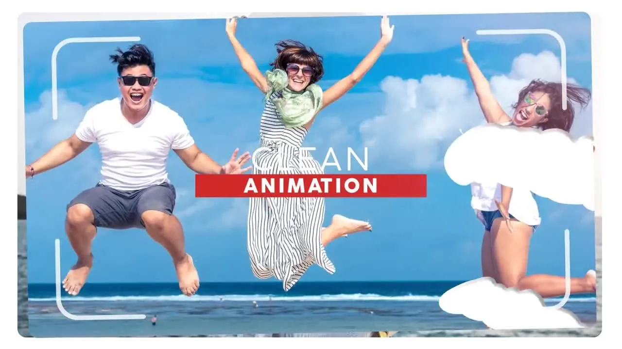 假日幻灯片像素设计精选AE模板