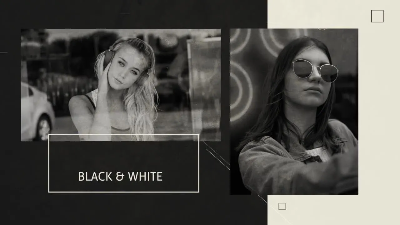 现代干净时尚的抽象幻灯片像素设计精选AE模板