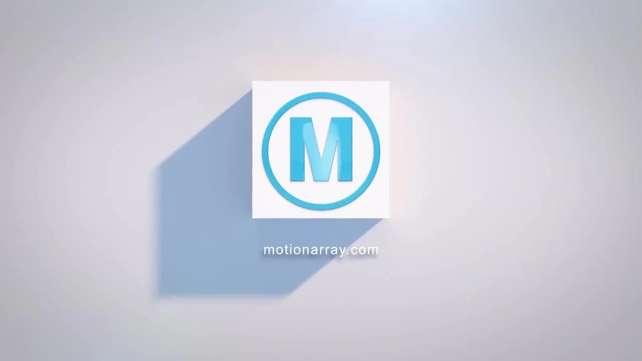 时尚干净创意的立方体旋转展示徽标像素设计精选AE模板