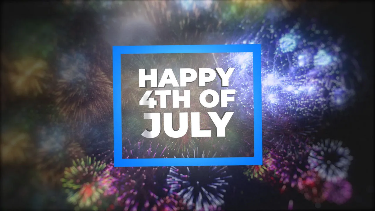 色彩斑斓的烟花徽标独立介绍像素设计精选AE模板