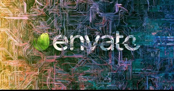 高科技密集电路3D特效logo演示像素设计精选AE模板 Dark Wire#8211; Hi-Tech Logo Reveal