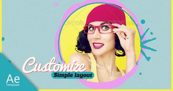 炫酷卡通水波视频转场特效像素设计精选AE模板 Delicious